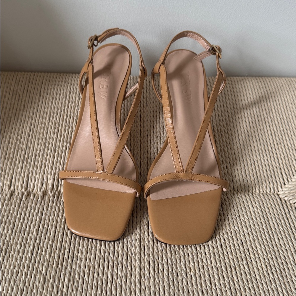 JCREW Krista Slingback Kitten-heel Sandals in Leather - NEW - Picture 4 of 6